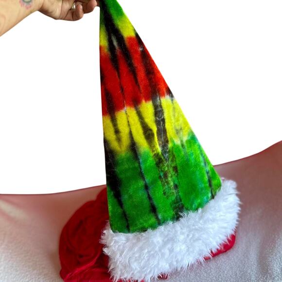 Handcrafted Tie-Dye Santa Hat - Picture 7 of 8